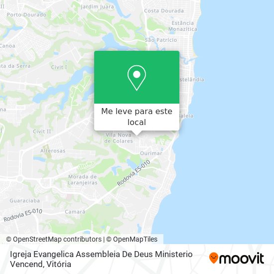 Igreja Evangelica Assembleia De Deus Ministerio Vencend mapa