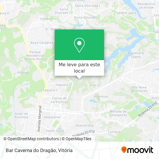 Bar Caverna do Dragão mapa