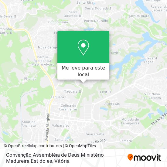Convenção Assembléia de Deus Ministério Madureira Est do es mapa