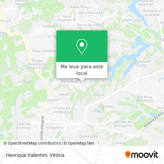 Henrique Valentim mapa