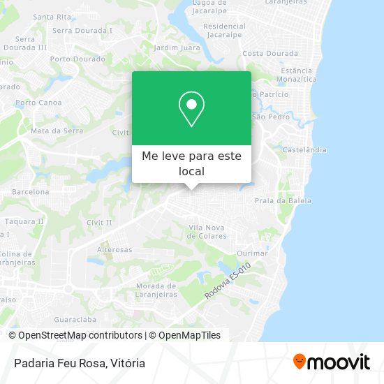Padaria Feu Rosa mapa