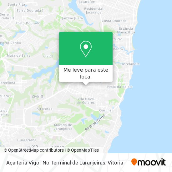 Açaiteria Vigor No Terminal de Laranjeiras mapa