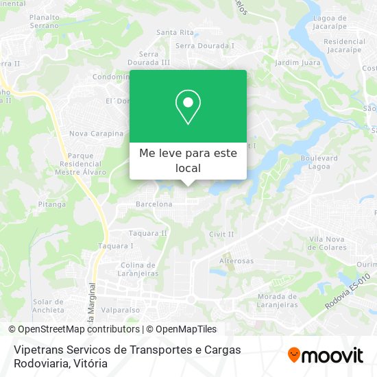 Vipetrans Servicos de Transportes e Cargas Rodoviaria mapa