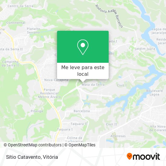 Sítio Catavento mapa