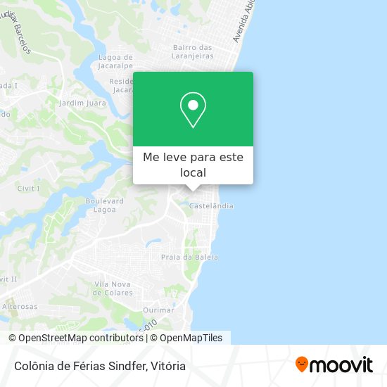 Colônia de Férias Sindfer mapa