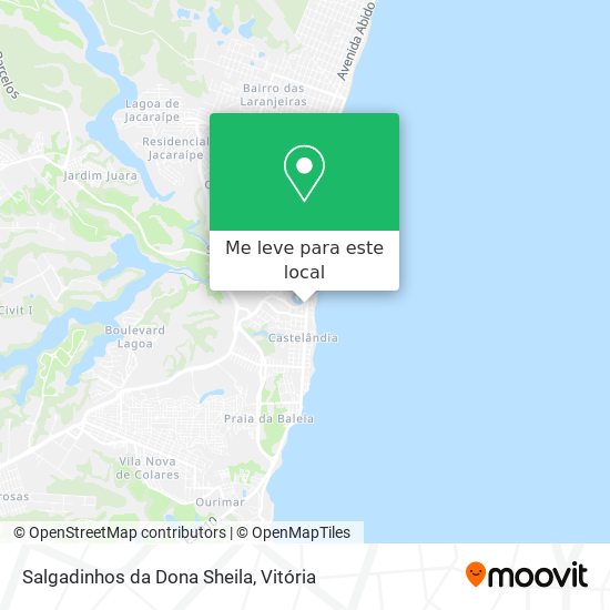 Salgadinhos da Dona Sheila mapa