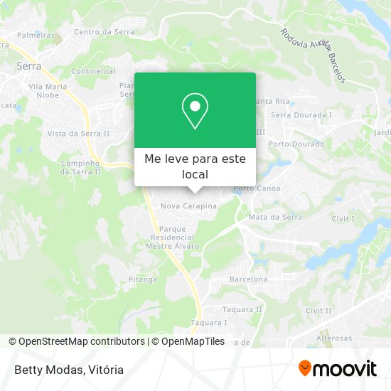 Betty Modas mapa