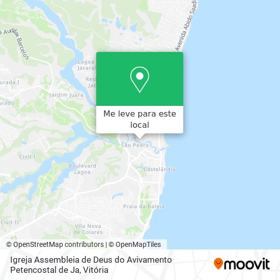 Igreja Assembleia de Deus do Avivamento Petencostal de Ja mapa