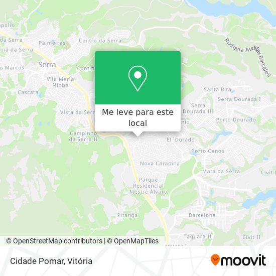 Cidade Pomar mapa