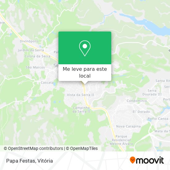Papa Festas mapa