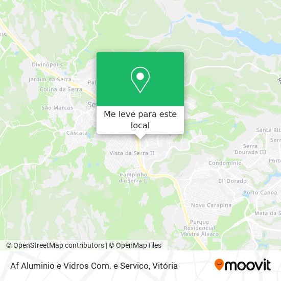 Af Aluminio e Vidros Com. e Servico mapa