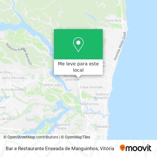 Bar e Restaurante Enseada de Manguinhos mapa