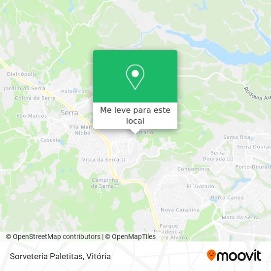 Sorveteria Paletitas mapa