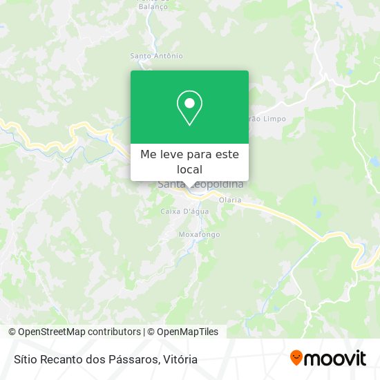 Sítio Recanto dos Pássaros mapa