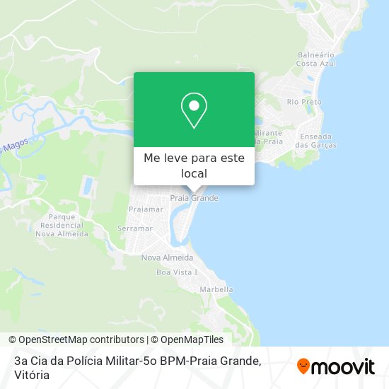 3a Cia da Polícia Militar-5o BPM-Praia Grande mapa