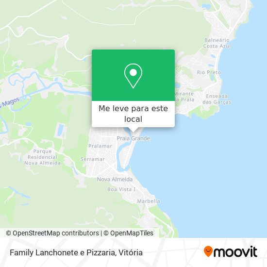 Family Lanchonete e Pizzaria mapa