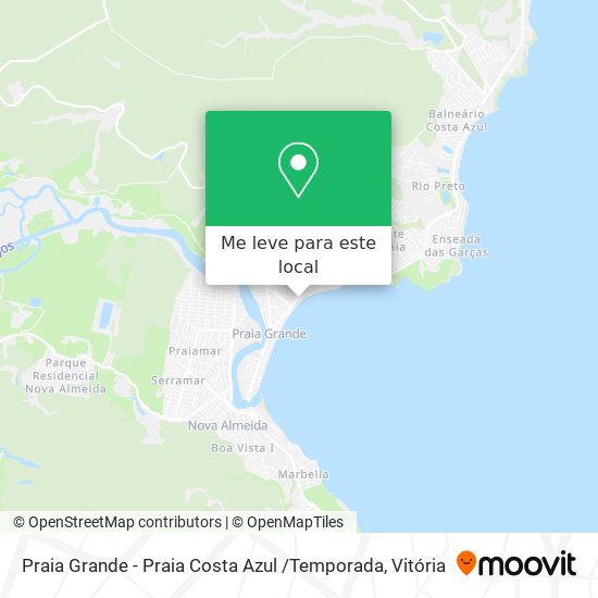 Praia Grande - Praia Costa Azul /Temporada mapa