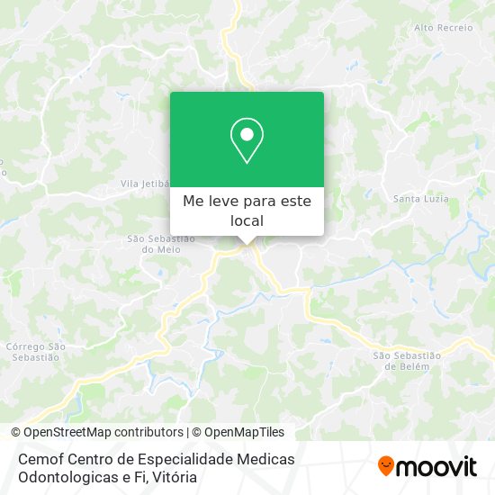 Cemof Centro de Especialidade Medicas Odontologicas e Fi mapa