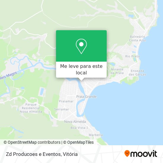 Zd Producoes e Eventos mapa