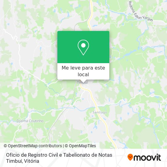 Ofício de Registro Civil e Tabelionato de Notas Timbuí mapa