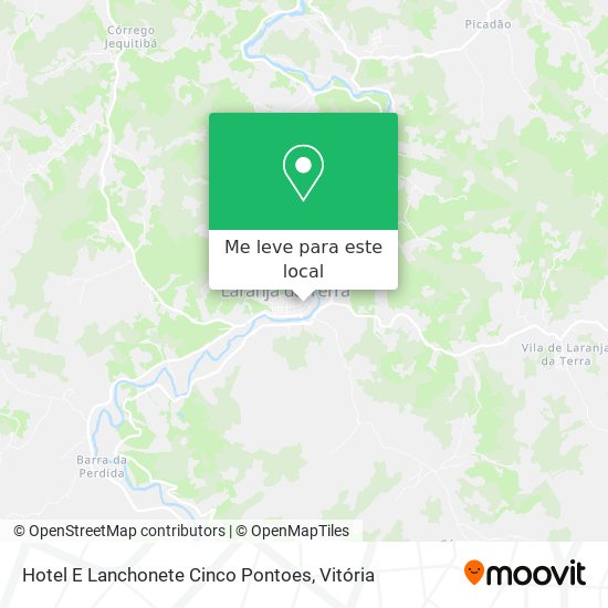 Hotel E Lanchonete Cinco Pontoes mapa