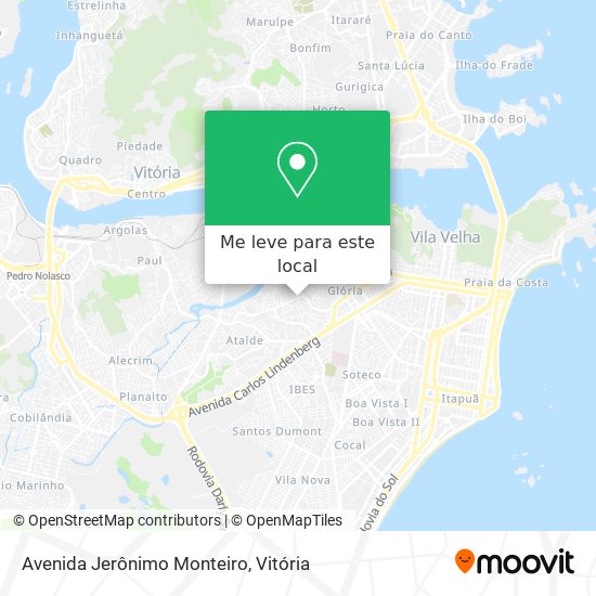 Avenida Jerônimo Monteiro mapa