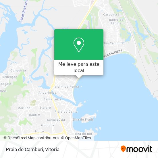 Praia de Camburi mapa