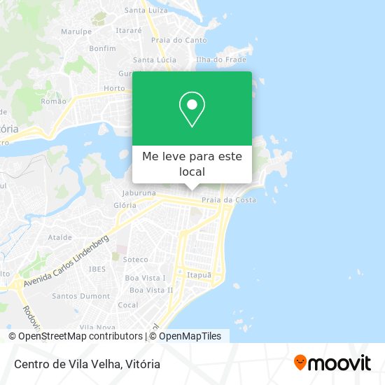 Centro de Vila Velha mapa