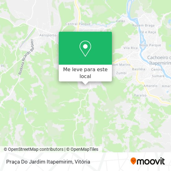 Praça Do Jardim Itapemirim mapa