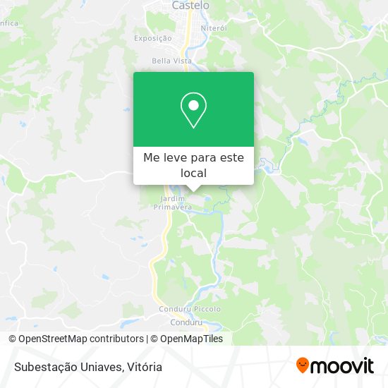 Subestação Uniaves mapa