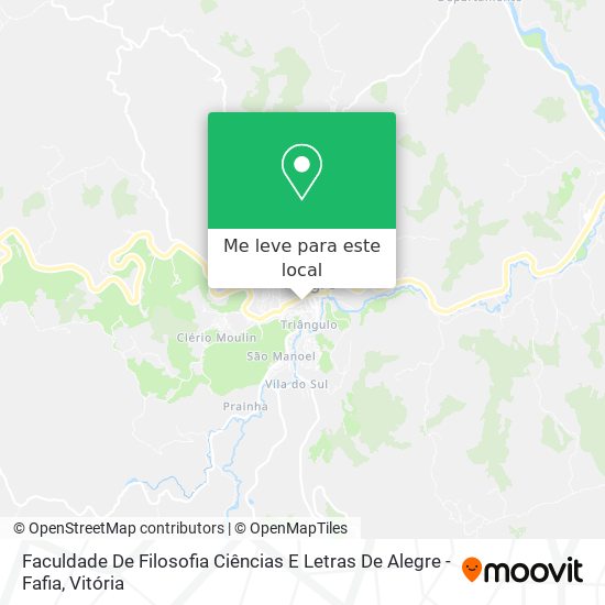 Faculdade De Filosofia Ciências E Letras De Alegre - Fafia mapa