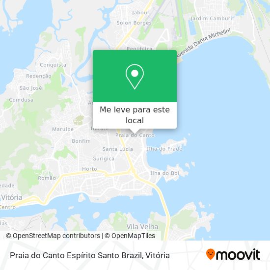 Praia do Canto Espírito Santo Brazil mapa