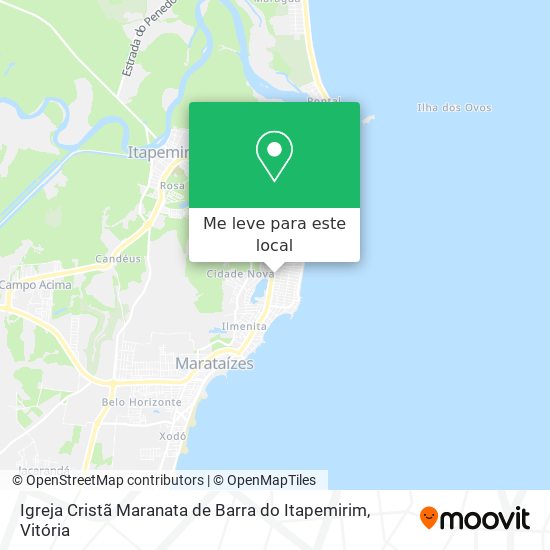 Igreja Cristã Maranata de Barra do Itapemirim mapa