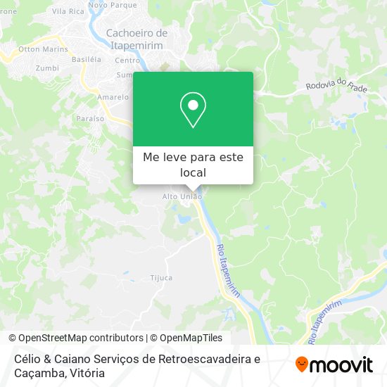 Célio & Caiano Serviços de Retroescavadeira e Caçamba mapa