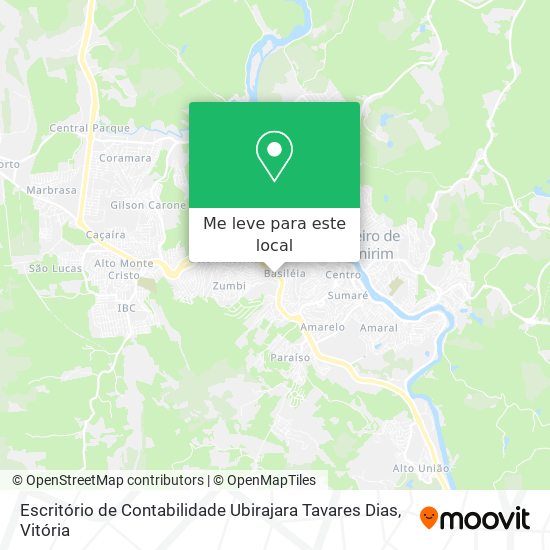 Escritório de Contabilidade Ubirajara Tavares Dias mapa