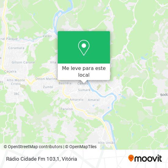 Rádio Cidade Fm 103,1 mapa