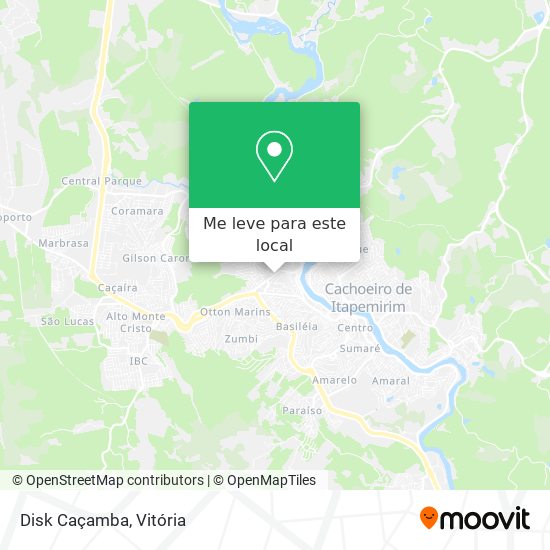 Disk Caçamba mapa