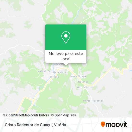 Cristo Redentor de Guaçuí mapa