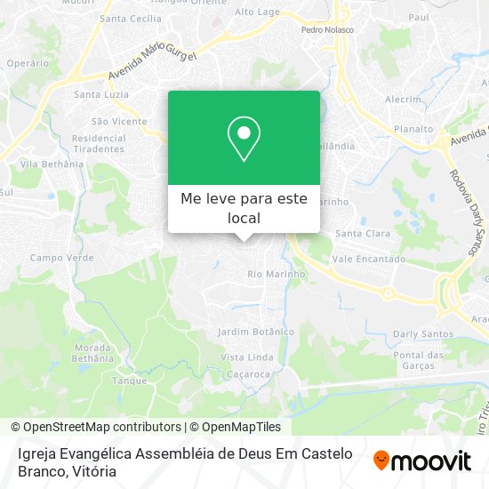 Igreja Evangélica Assembléia de Deus Em Castelo Branco mapa