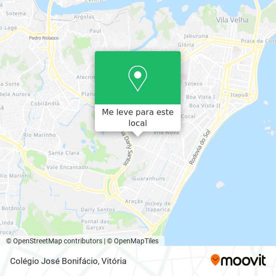 Colégio José Bonifácio mapa