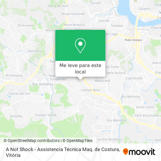 A Not Shock - Assistencia Técnica Maq. de Costura mapa