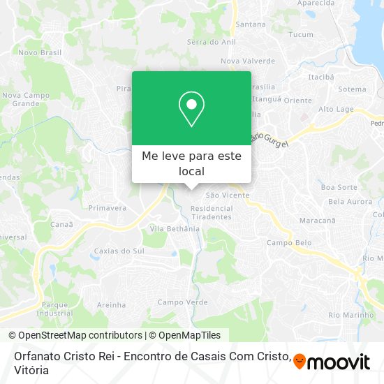 Orfanato Cristo Rei - Encontro de Casais Com Cristo mapa