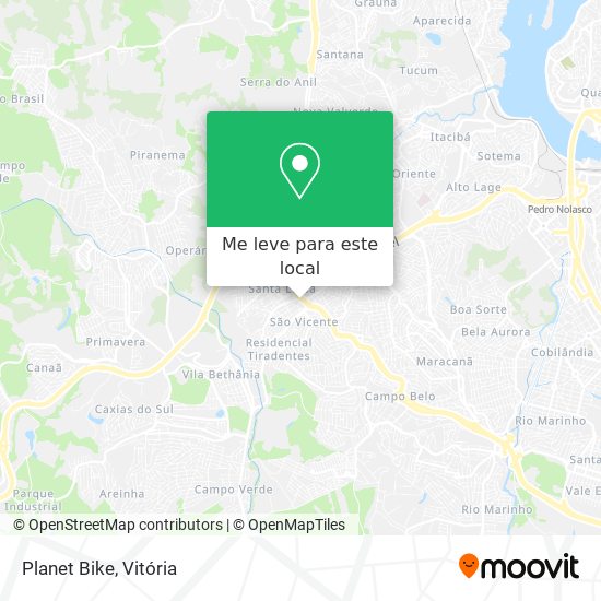Planet Bike mapa