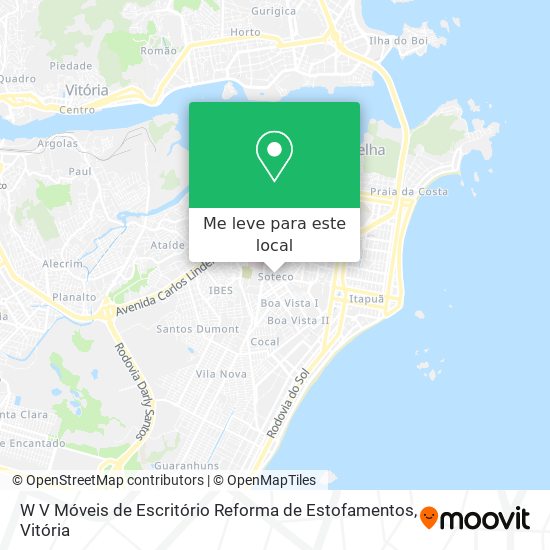 W V Móveis de Escritório Reforma de Estofamentos mapa