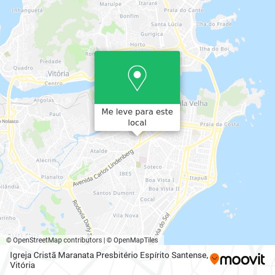 Igreja Cristã Maranata Presbitério Espírito Santense mapa