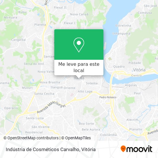 Indústria de Cosméticos Carvalho mapa