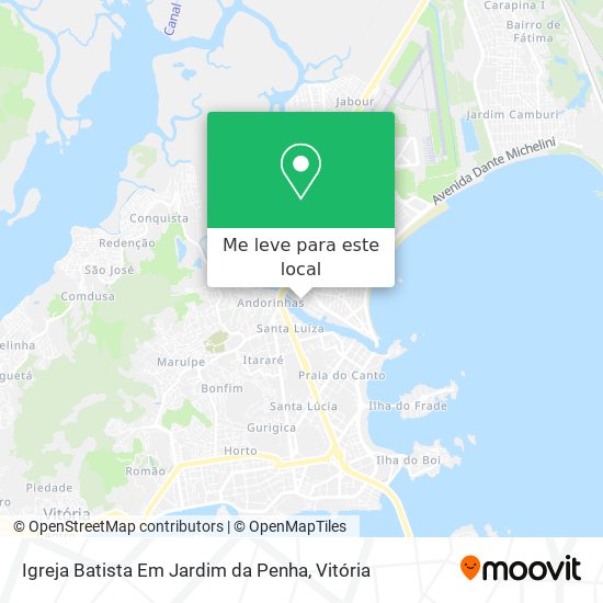 Igreja Batista Em Jardim da Penha mapa