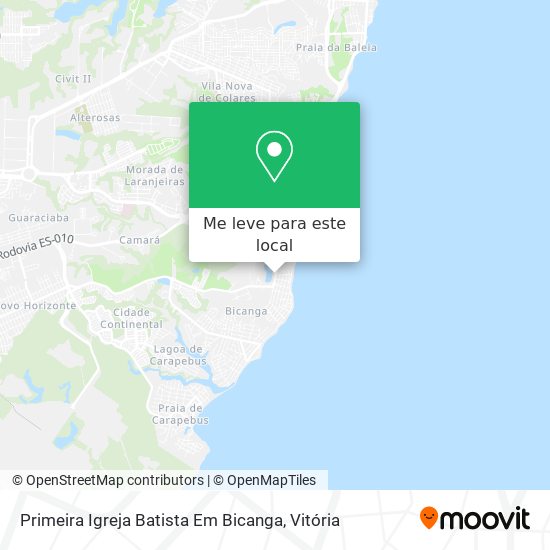 Primeira Igreja Batista Em Bicanga mapa