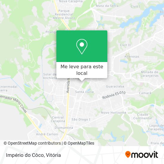 Império do Côco mapa