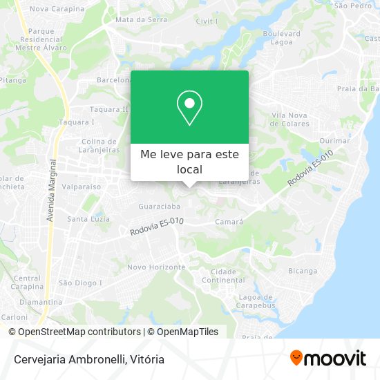 Cervejaria Ambronelli mapa